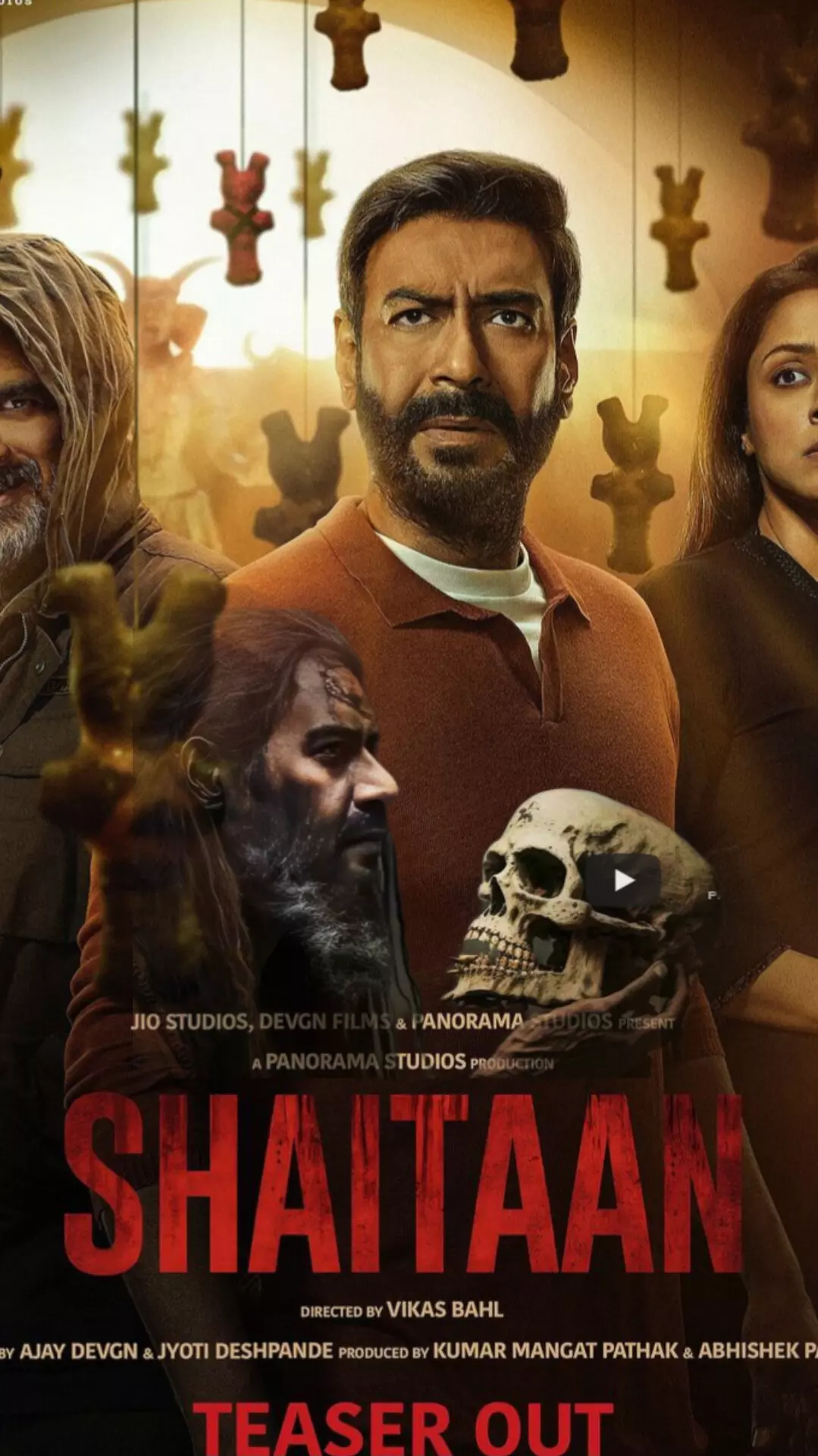अजय देवगन की फिल्म शैतान का टीजर रिलीज, फैंस के रोंगटे खड़े
