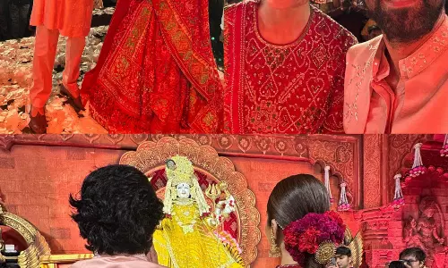 राशि खन्ना, विक्रांत मैसी ने द साबरमती रिपोर्ट के प्रचार के लिए एक नवरात्रि पंडाल का दौरा किया