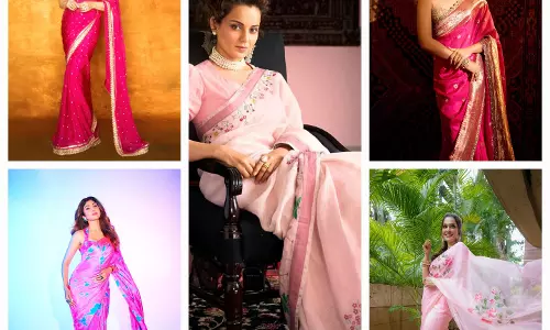पेस्टल ड्रीम्स से लेकर फ्यूशिया फ़ैंटेसीज़ तक: बॉलीवुड क्वीन कंगना रनौत, ईशा कोप्पिकर, शिल्पा शेट्टी, माधुरी दीक्षित और आलिया भट्ट ने कैसे साबित किया कि पिंक साड़ी है स्टाइल की असली पावर मूव