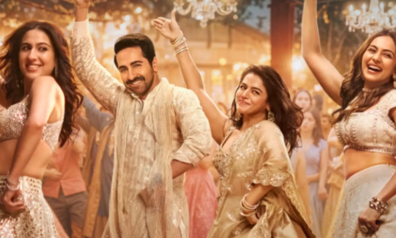 पति पत्नी और वो दो का पहला गाना रूप दी रानी आउट: आयुष्मान, सारा, वामिका और रकुल के ठुमकों ने मचाया धमाल